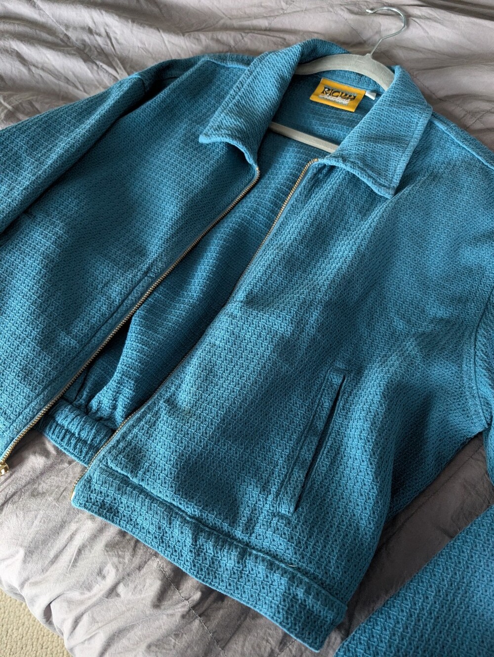 Big Bud Press Teal Ricky Bomber Jacket Sz Small (Med/Lg)